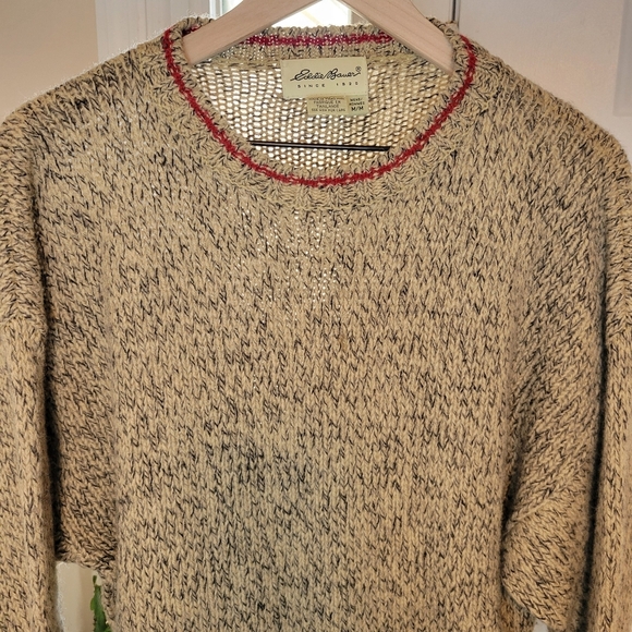 Eddie Bauer 100% Wool Longsleeve Crewneck Knitted Sweater, Size Mens M‎ - Picture 1 of 8